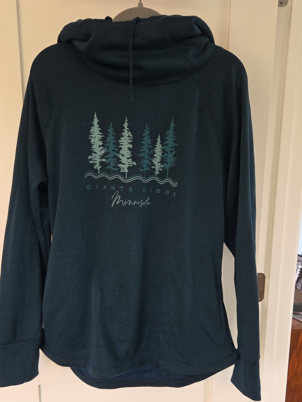 Giants Ridge Minnesota Pullover Cowlneck Sweater - Deep Teal
